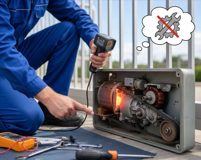 Reparo de motor de portão: ruídos, aquecimento e solução