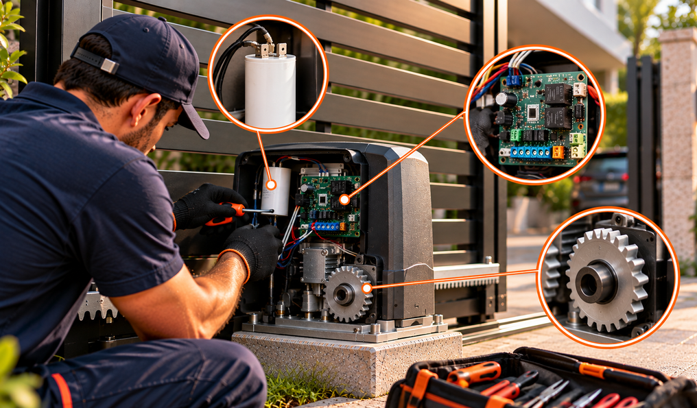 Conserto de Motor de Portão: Como Saber se é o Capacitor, Placa ou Engrenagem? - Nova Portões